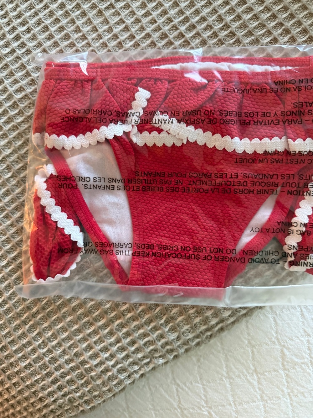 Swimsuit girls 6 to 12 month two piece red NWT from Jamie and Jack
